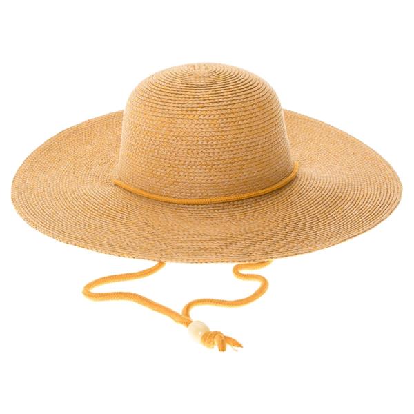 PACKABLE STRAW SUN HAT W/ CHIN CORD