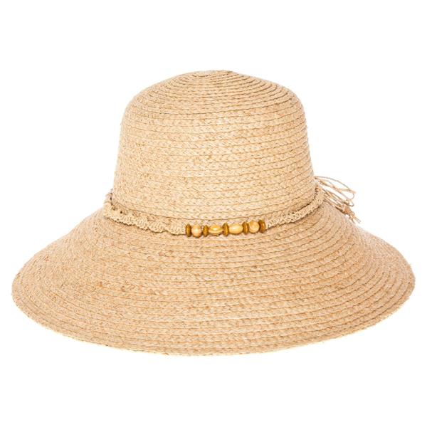 RAFFIA STRAW LAMPSHADE SUN HAT
