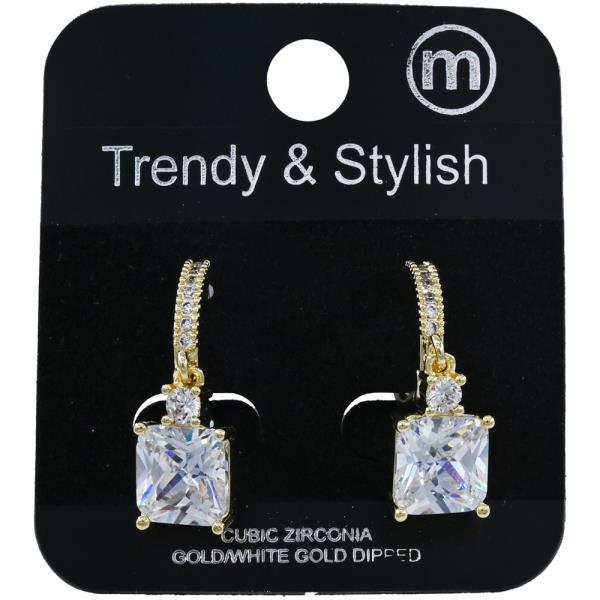 CZ DROP EARRING