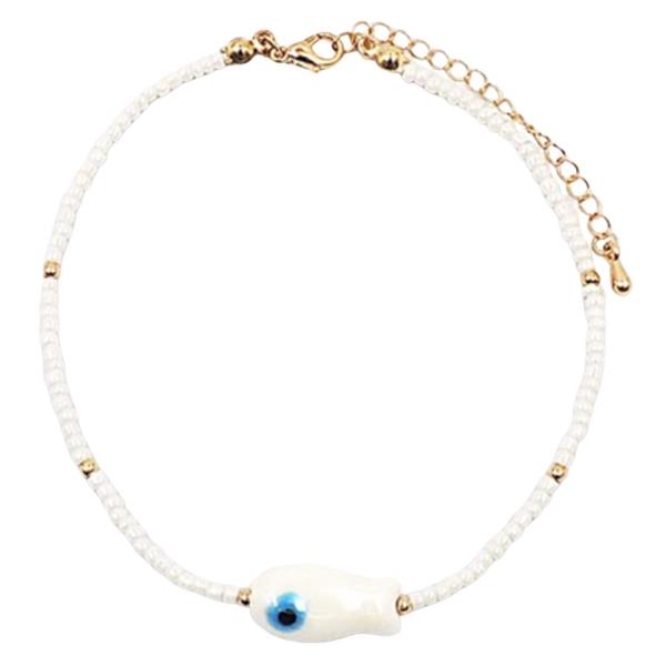 Ceramics Fish Bead Lobster Lock Anklet
