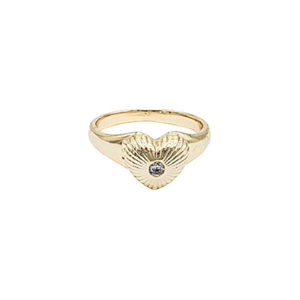 CZ Sparkle Heart Ring