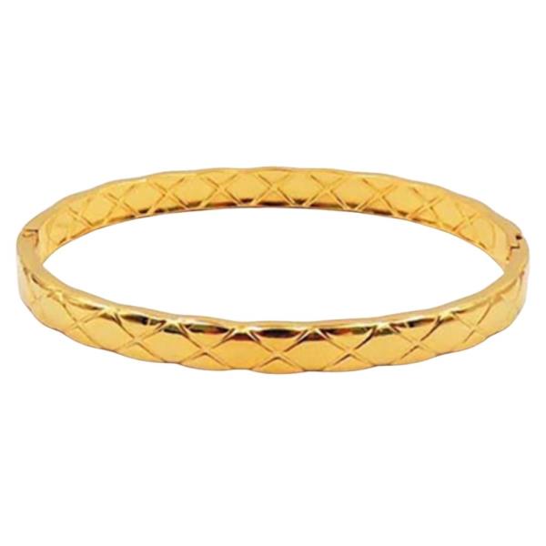 Stainless Steel Texture Bangle Bracelet