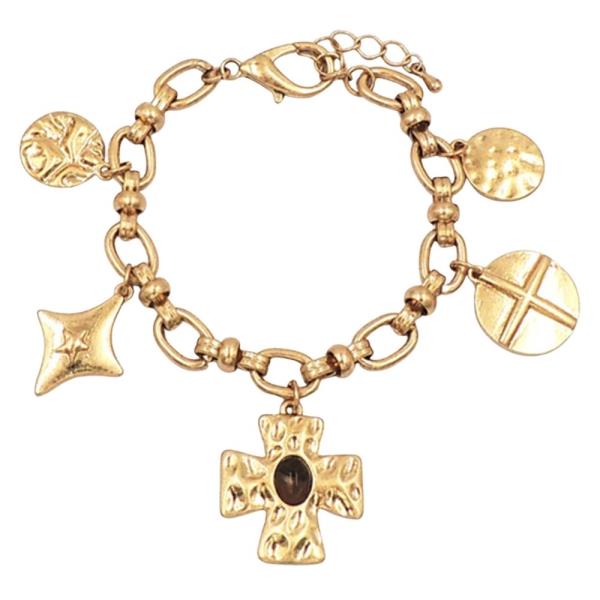 Cross Charm Chain Bracelet