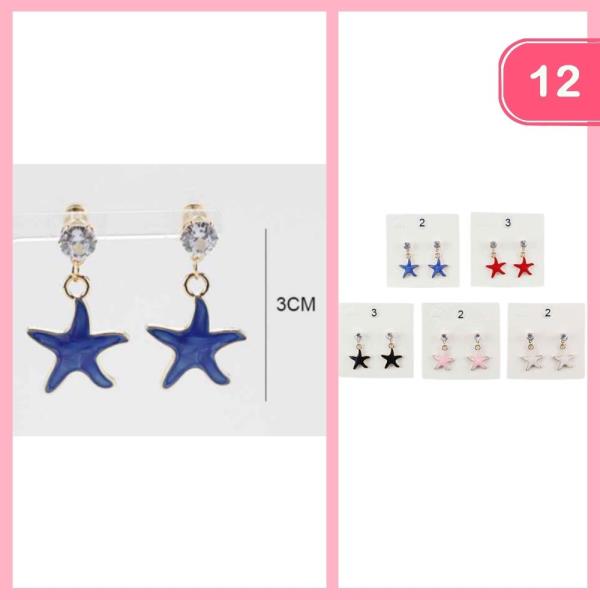 Starfish Dangle Earrings (12 Units)