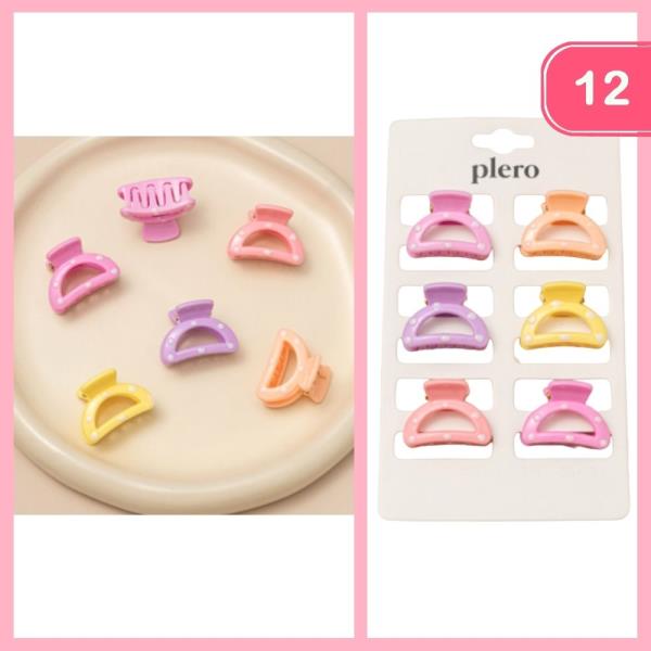 Mini Polka Dot Hair Claw Clip (12 Units)