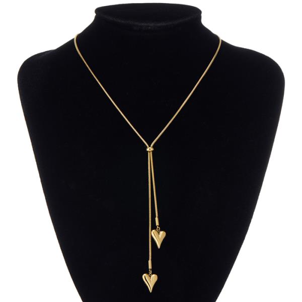 SECRET BOX STAINLESS STEEL HEART END BOLERO NECKALCE