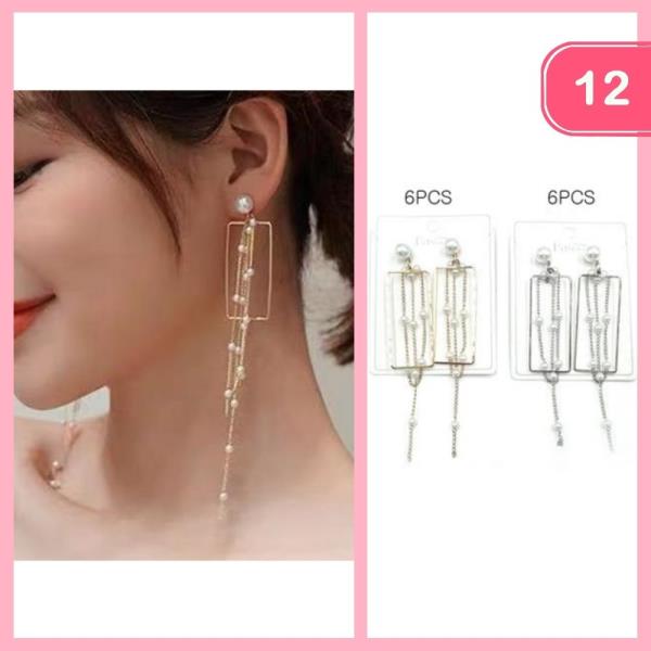 Pearl Dangle Earrings (12 Units)