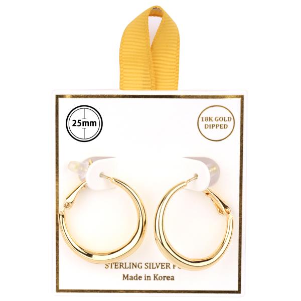 METAL STERLING SILVER HOOP EARRING