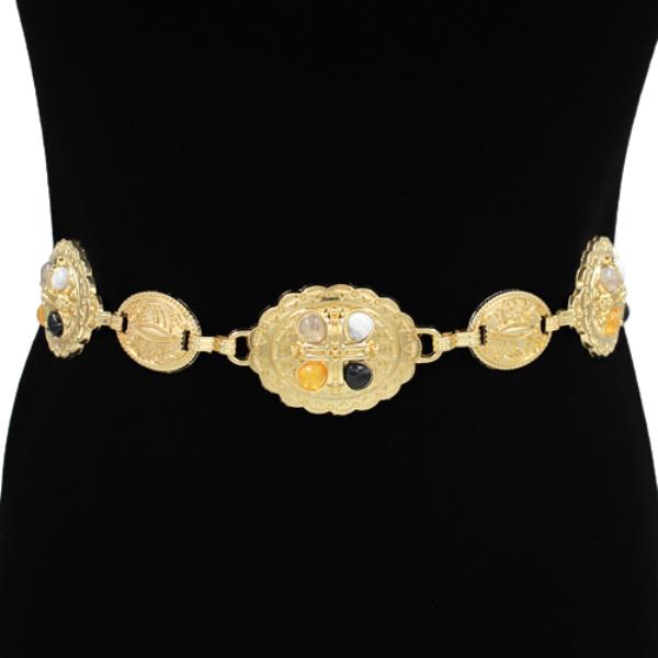 OVAL LINK METAL CHAIN BELT