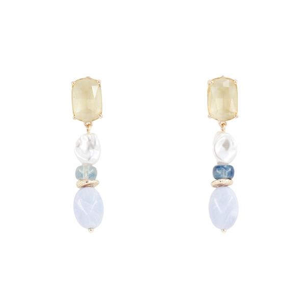 Stone Crystal Drop Earring