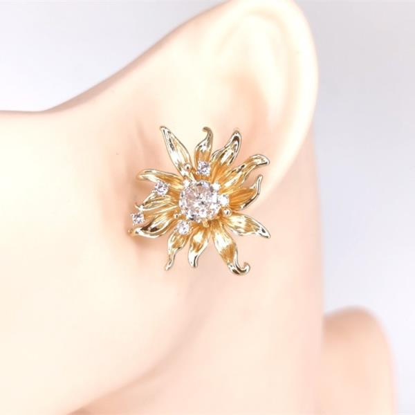 Rhinestone Sunburst Stud Earring