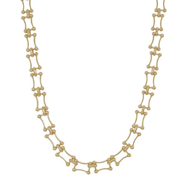16" Geo Shape Metal Ball Tiffany Chain Necklace