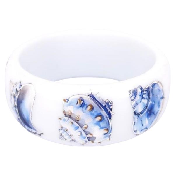 Seashell Print Bangle Bracelet