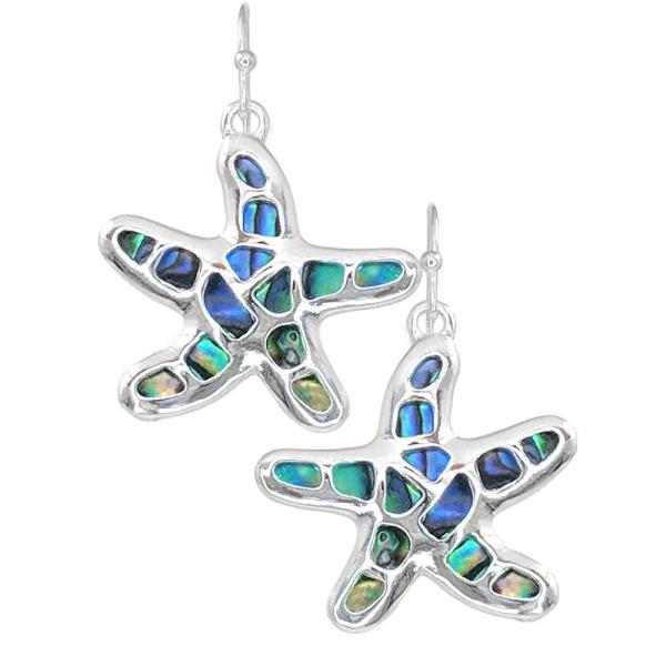 Starfish Sea Life MOP Earring
