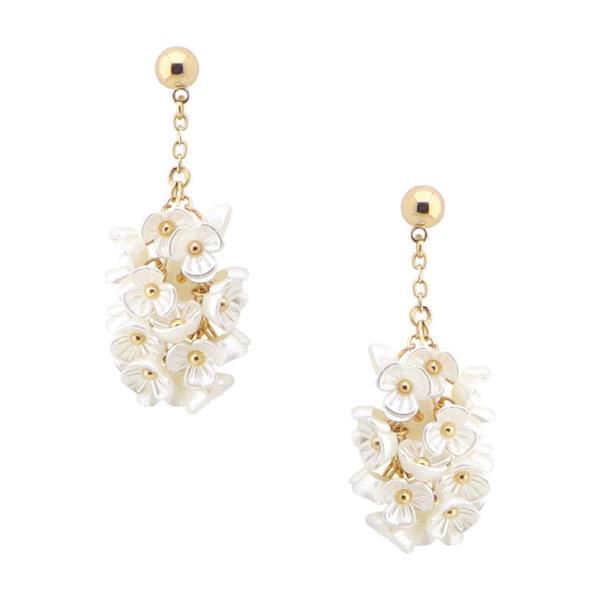 Floral Cluster Drop Earring