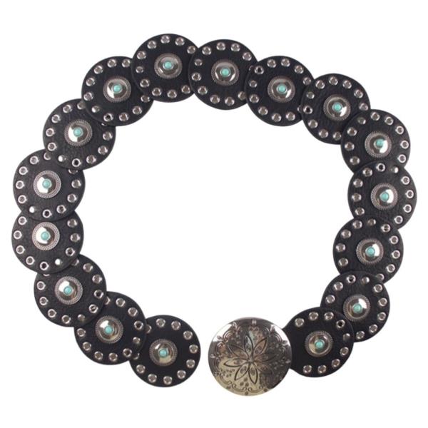 Western Style TQ Stone Round Y2K Belt