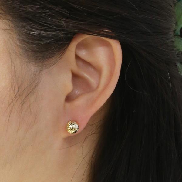 14K Gold White Gold Dipped Ball Stud Earrings