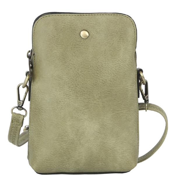Textured Plain Color Crossbody Bag