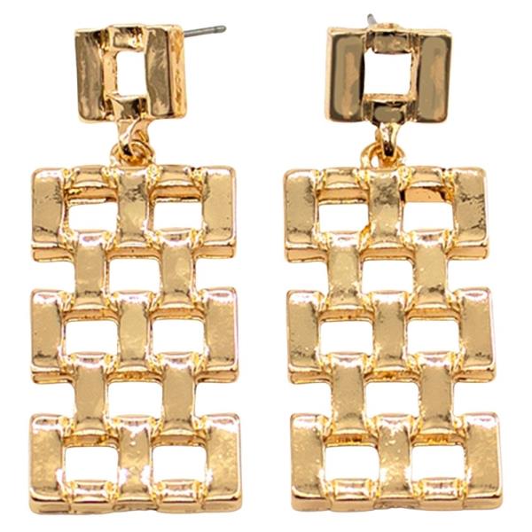 Link Dangle Post Earrings