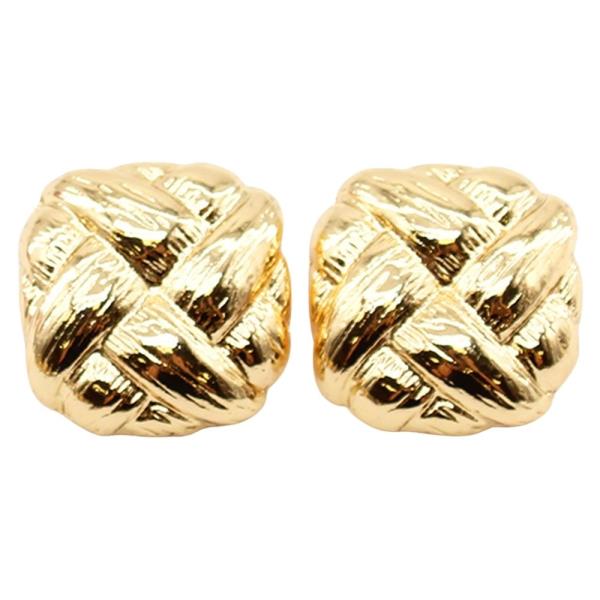 Knot Style Square Post Earrings