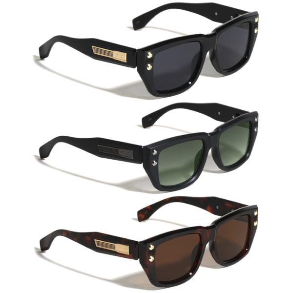 Frontal Studs Geometric Cat Eye Sunglasses 1DZ