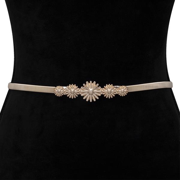 SUNFLOWER DESIGN METAL ELASTIC BELT