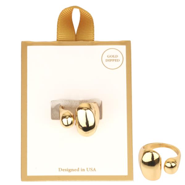 Double Round Cuff Metal Ring