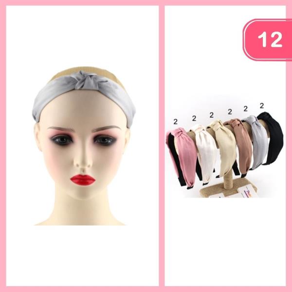 Silk Like Knotted Headband (12 Units)