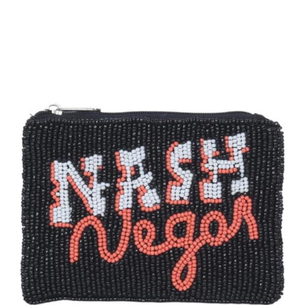 Seed Bead Neon Vegas Coin Purse Bag