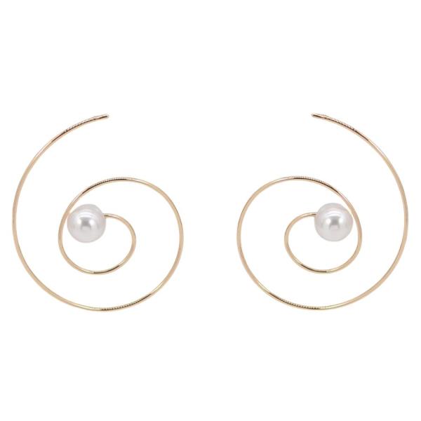 Metal Spiral Statement Stud Earring
