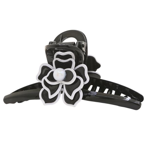 Flower Pearl Hair Claw Clip