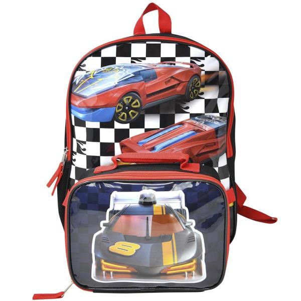 Hot Wheels Backpack W Lunch Bag