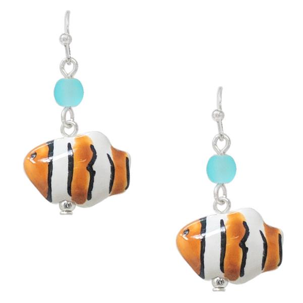 Ceramic Sealife Fish Earring