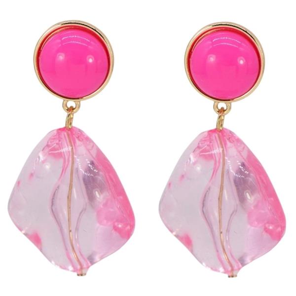 Post W COL Ice Dangle Earrings