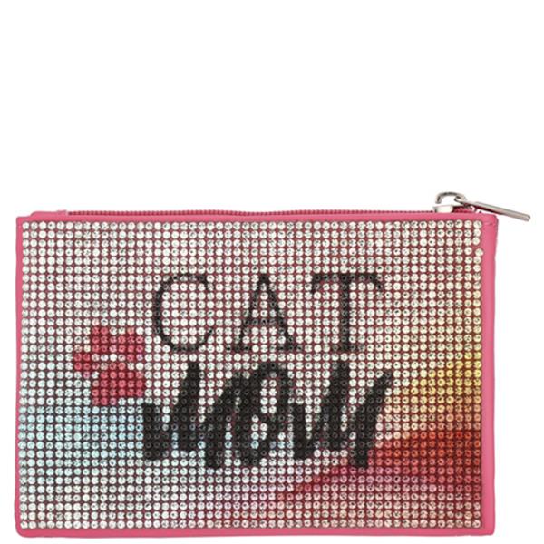 Cat Mom Rhinestone Coin Purse Pouch Bag