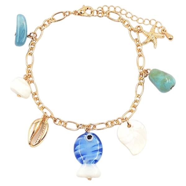 Sealife Charm Chain Bracelet