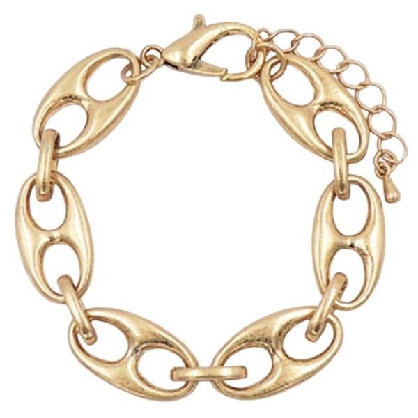 Puffed Link Chain Bracelet