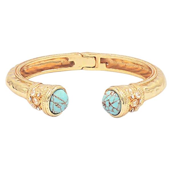Teardrop Hammer Hinge Bangle Bracelet