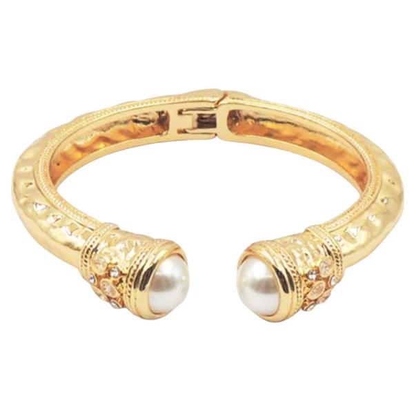 Teardrop Hammer Hinge Bangle Bracelet