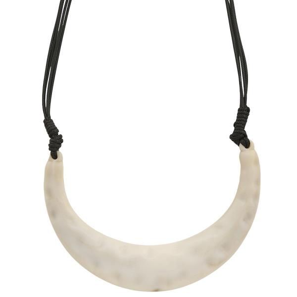 Crescent Curved Pendant Necklace
