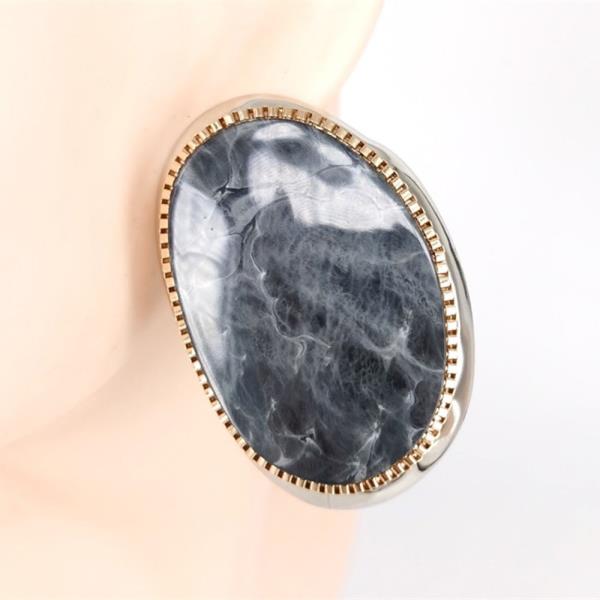Resin Oval Statement Earring