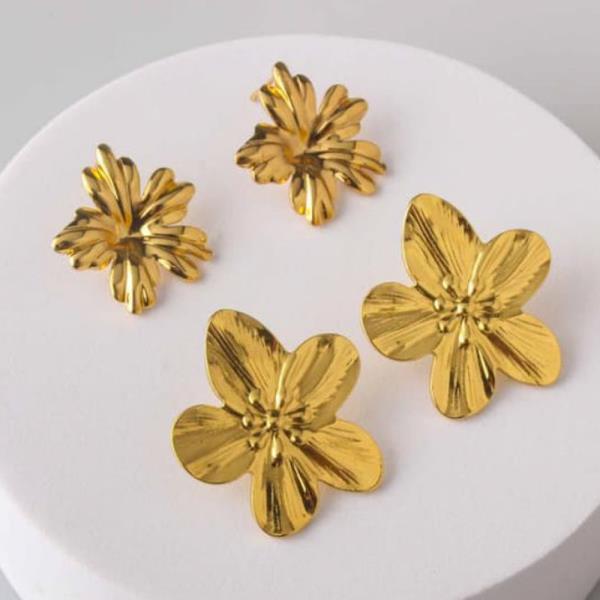 Stainless Steel Steel Mix Tropical Flowers Set