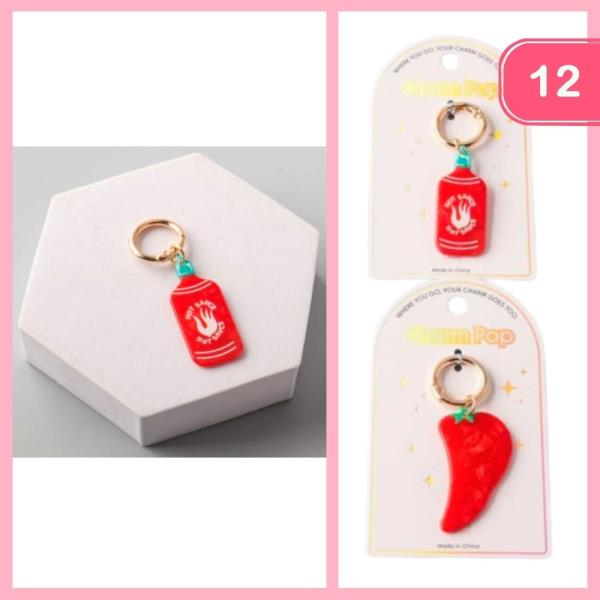 Acetate Spicy Keyring Charm (12 Units)