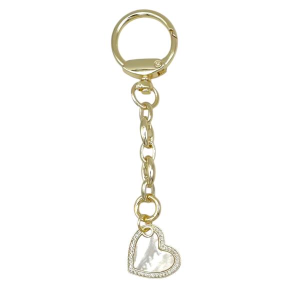 CZ HEART BAG CHARM