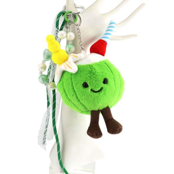 PLUSH FRUIT WATERMELON CUP BAG CHARM KEYCHAIN