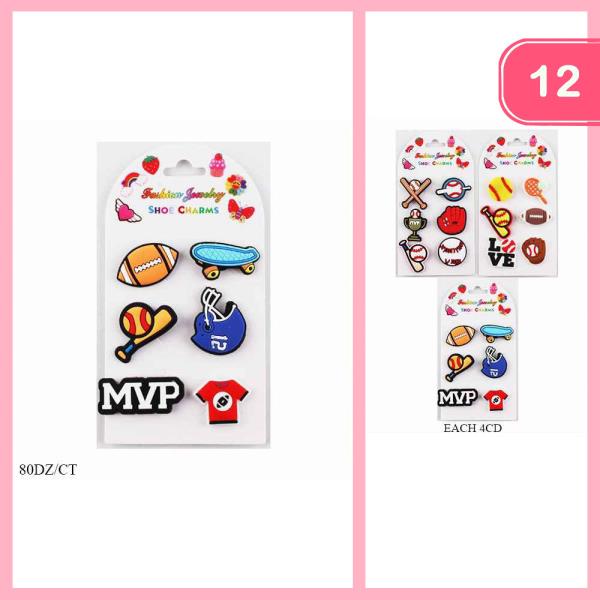 Baseball Football Skateboard Charm (12 Units)