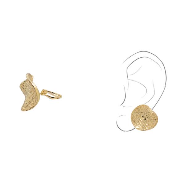 Metal Filigree Clip On Earring