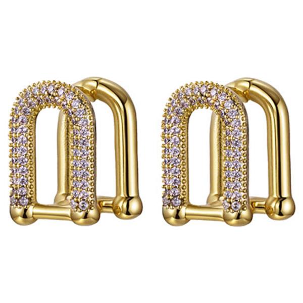 CZ Hardware Stud Earring