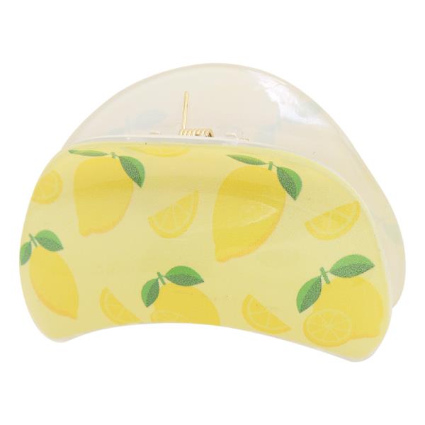 Lemon Print Hair Claw Clip