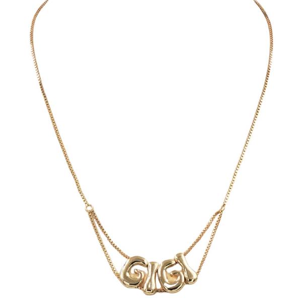 Gigi Metal Letter Necklace